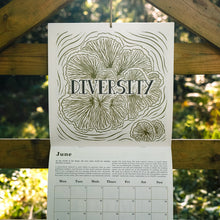 Load image into Gallery viewer, 2026 Lino Cut Calendar with artwork to inspire hope and action on the land
