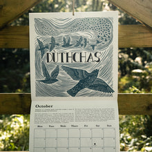 Load image into Gallery viewer, 2026 Lino Cut Calendar with artwork to inspire hope and action on the land
