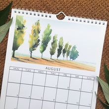 Load image into Gallery viewer, 2024 Calendar | Trees and Woodlands Watercolour | A4
